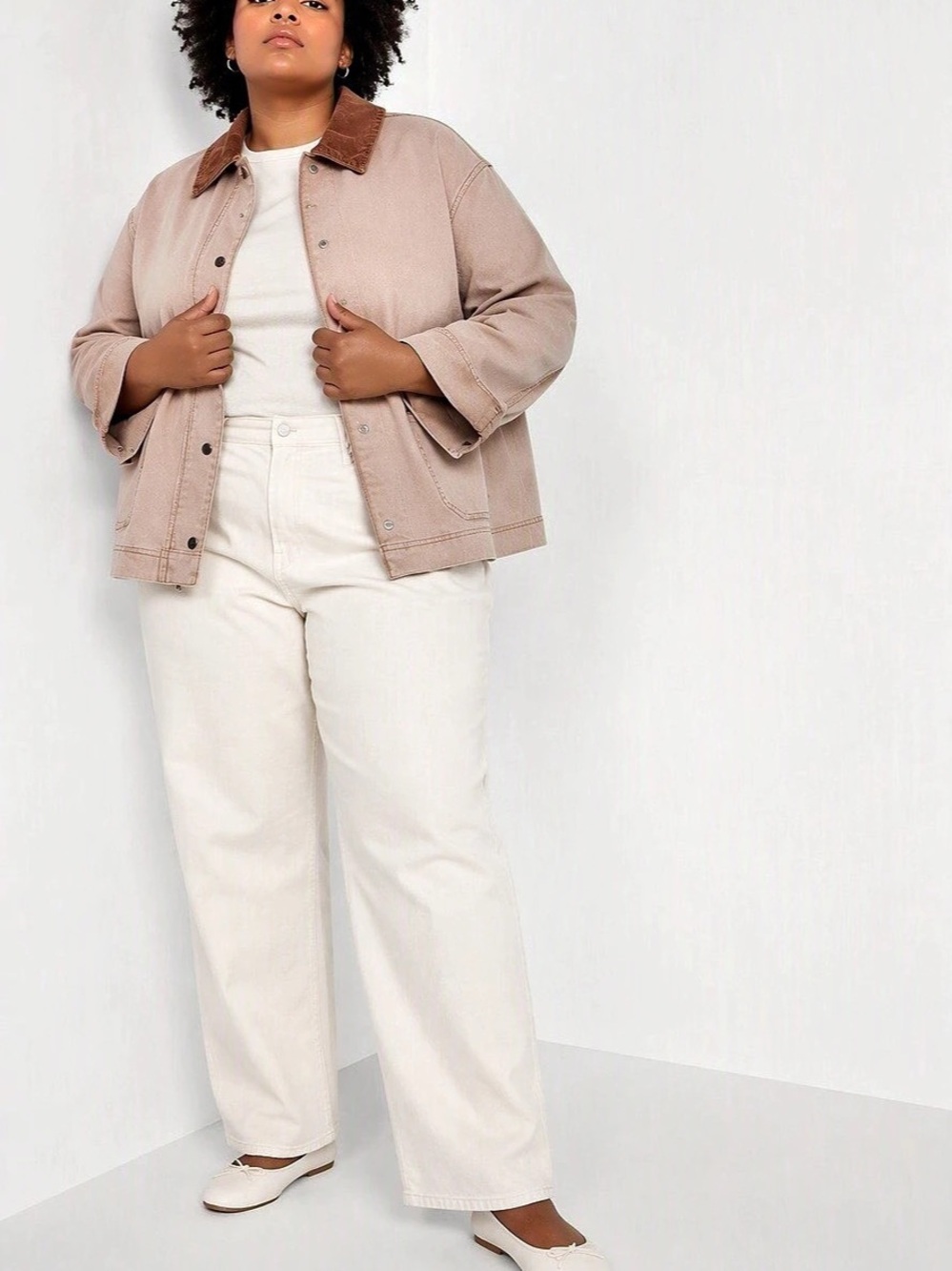 Old Navy Canvas Barn Jacket With Corduroy Collar